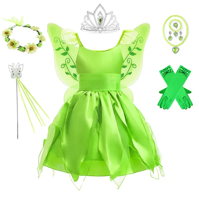 فستان LQToddler للفتيات الصغيرات باللون الأخضر لحفلات أعياد الميلاد، فستان تنكري للهالوين وعيد الفصح، فستان للفتيات لأداء المسرح #5