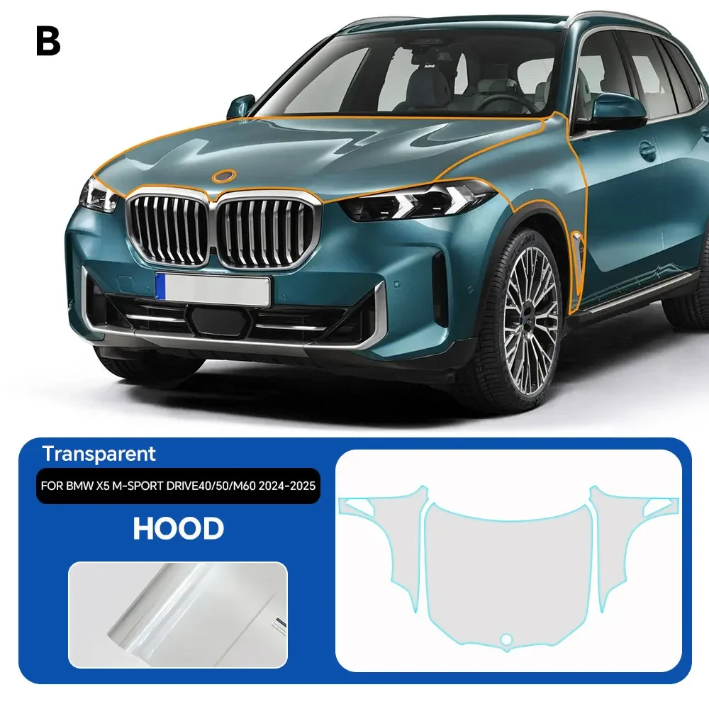 

9Mil TPU Scratch-resistant Paint Protection Film For BMW X5 M Sport Drive40 50 M60 2024 2025 Body Transparent Bra Per-cut PPF