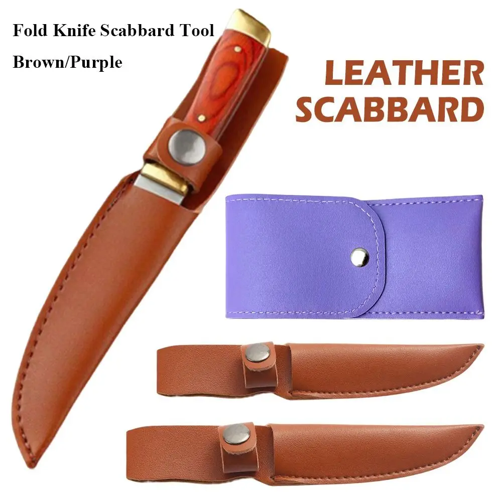 Outdoor Equipment Pocket Hunt Leather Sheath Holder Fold Knife Tool Belt Loop Case Camp Outdoor Carry Flashlight Case