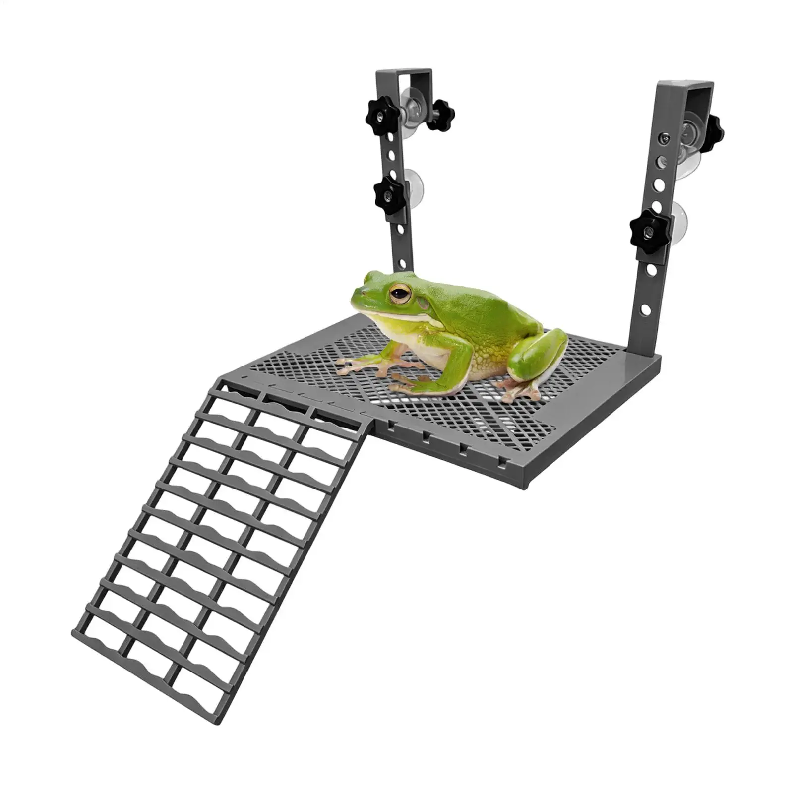 Form Hanging Turtle BaskingPlatform With Suction Cups Non-slip Ramp Terrace Built-in Aquarium Decoration For Fish Tank