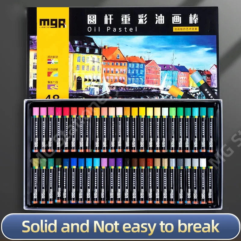 Imagem -06 - G-heavy Cor Pintura a Óleo Vara Handmade Faça Você Mesmo Crayon Gift Grupo Escola Student Art Desenho Profissional Lápis Esboço 48 Pcs m &