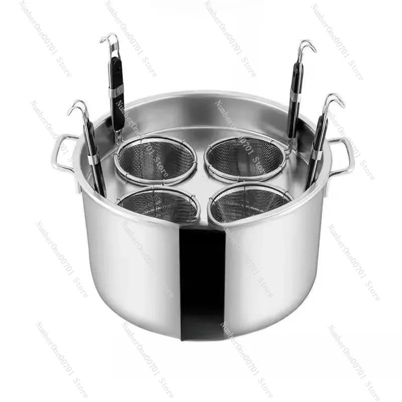 Stainless Steel Cooking Noodle Pot, Soup Bucket, Large Capacity, Induction Cooker, Stewed Soup