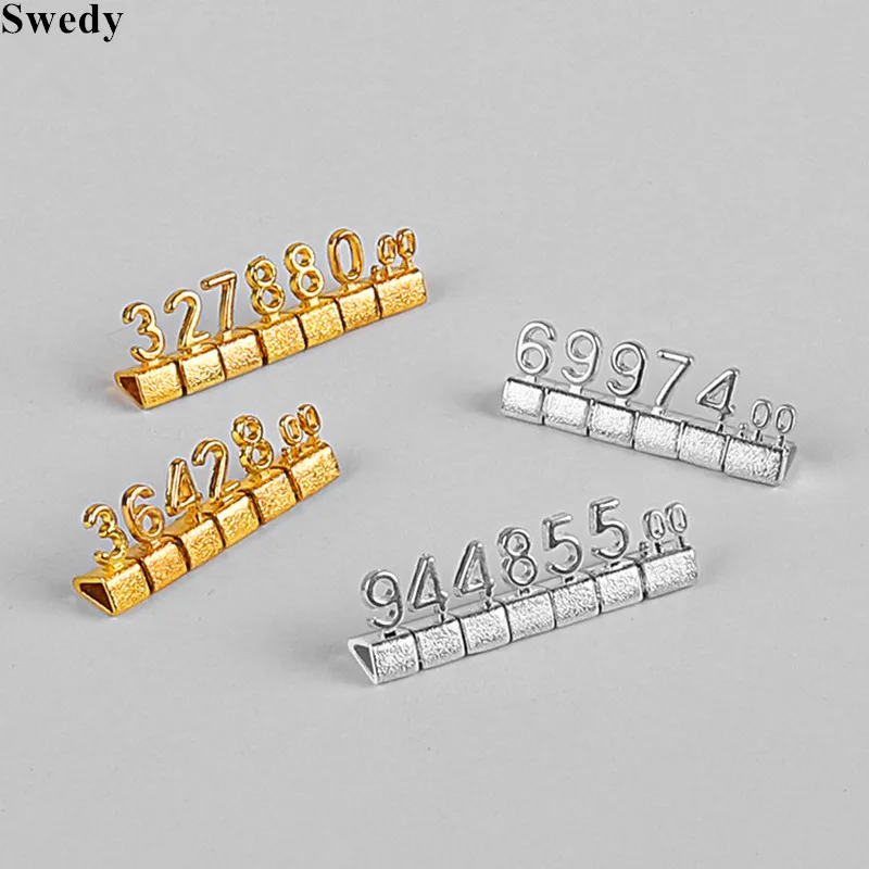 10 Strips / Box Adjustable Metal Price Number Tags Jewelry Watch Price Tag Digits Dollar Euro Price Label Holder Display Blocks