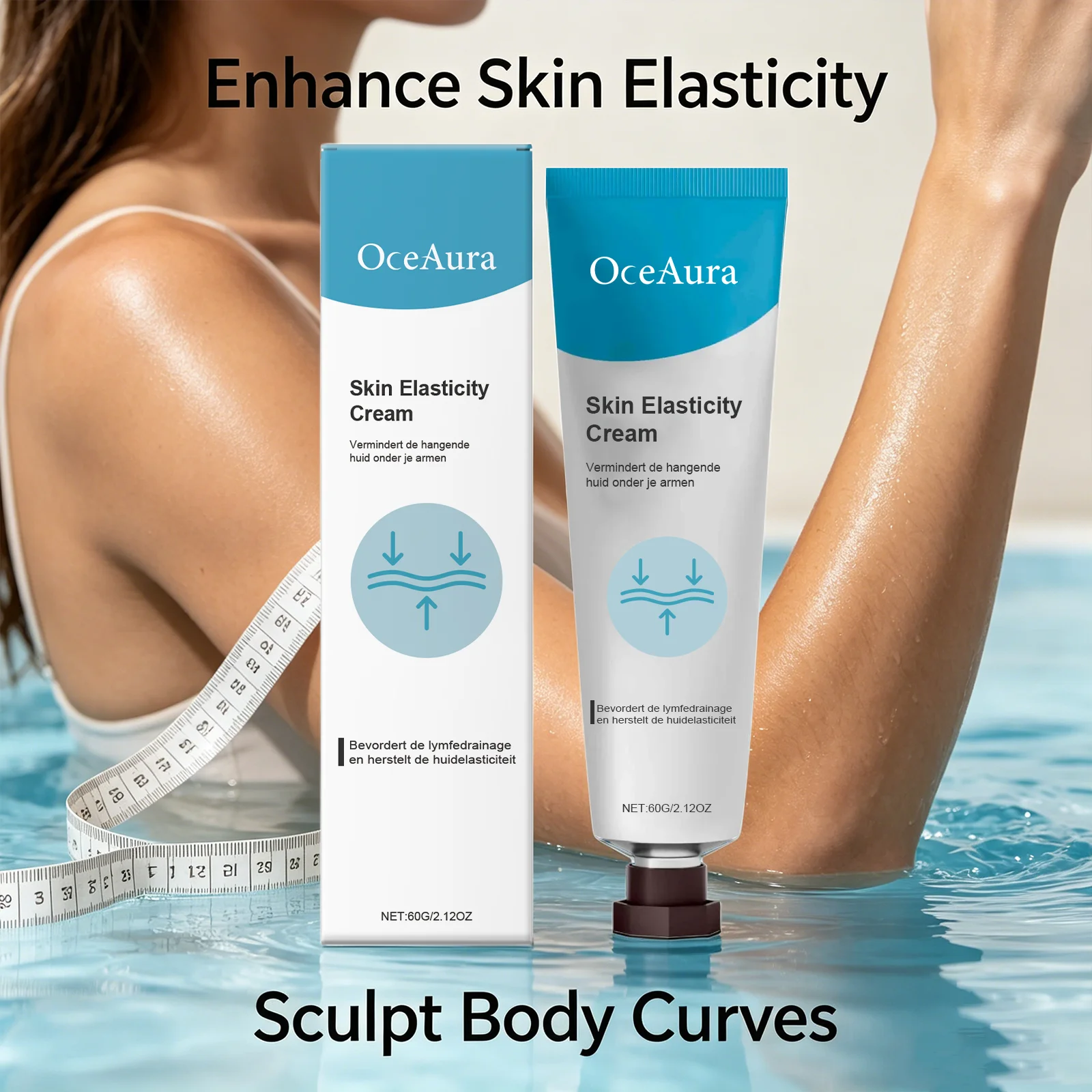 OceAura Skin Elasticity Cream Microcirculation Activating Skin Tightening Contour Sculpting Moisturizing Body Skin Firming Cream