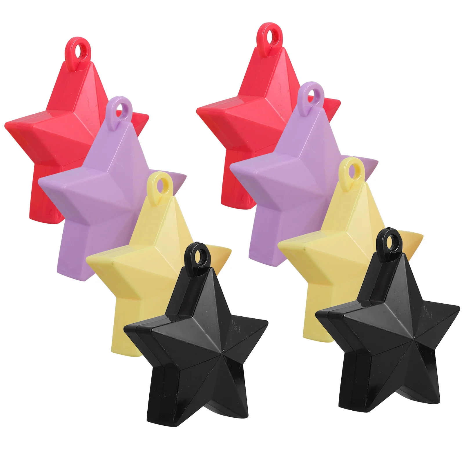 

8Pcs Star Balloon Weights Hollow Fillable Balloon Anchor Table Centerpieces for Birthday Wedding Party Decorations