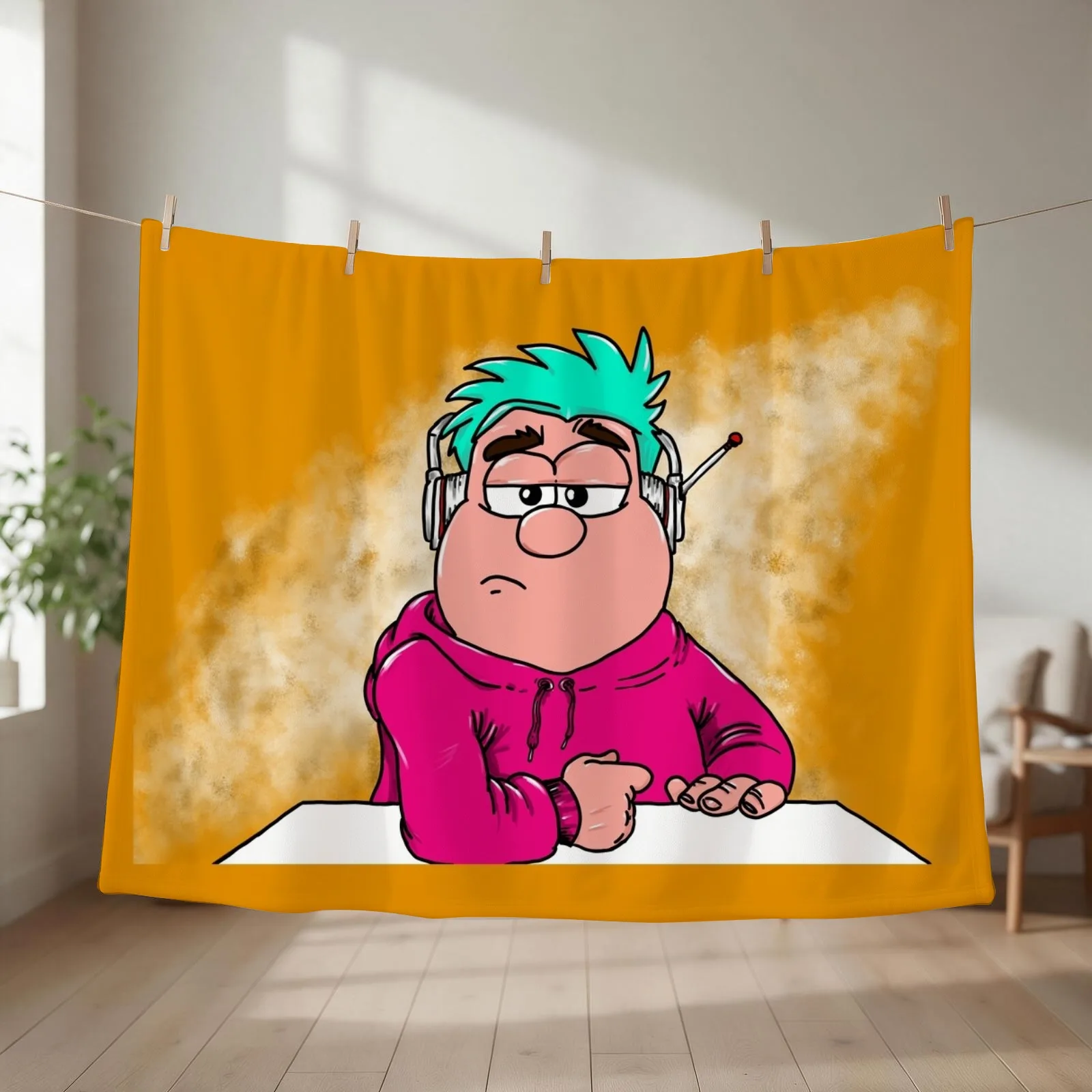 Uncle Phil with Background Throw Blanket couch cozy soft plush fuzzy picnic outdoor blanket