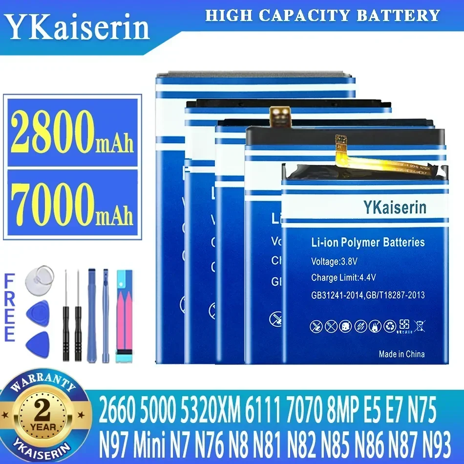 BL-4B Battery For Nokia N76 5000 5320XM 7070 2660 6111 N75 N97 Mini,N8 N8-00 ,E5-00 E5 E7 E7-00 N85 N86 N87 8MP N93 N7 N81 N82