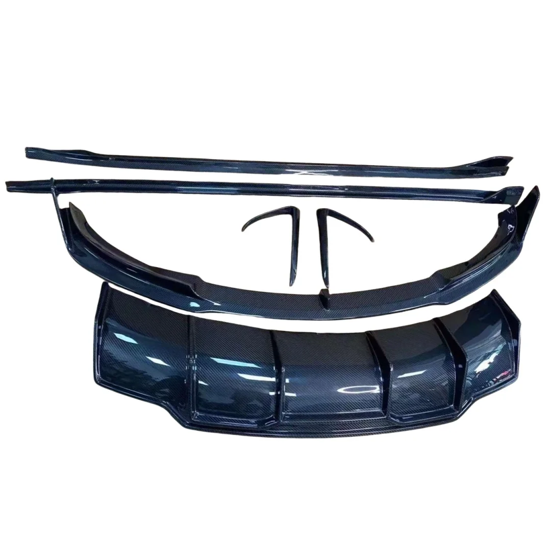 Style Best Price for Tesla Model 3 Front Lip Rear Diffuser Side Skirt Spoiler Wing Body Kit Real and Fine Carbon Fiber Bodykit