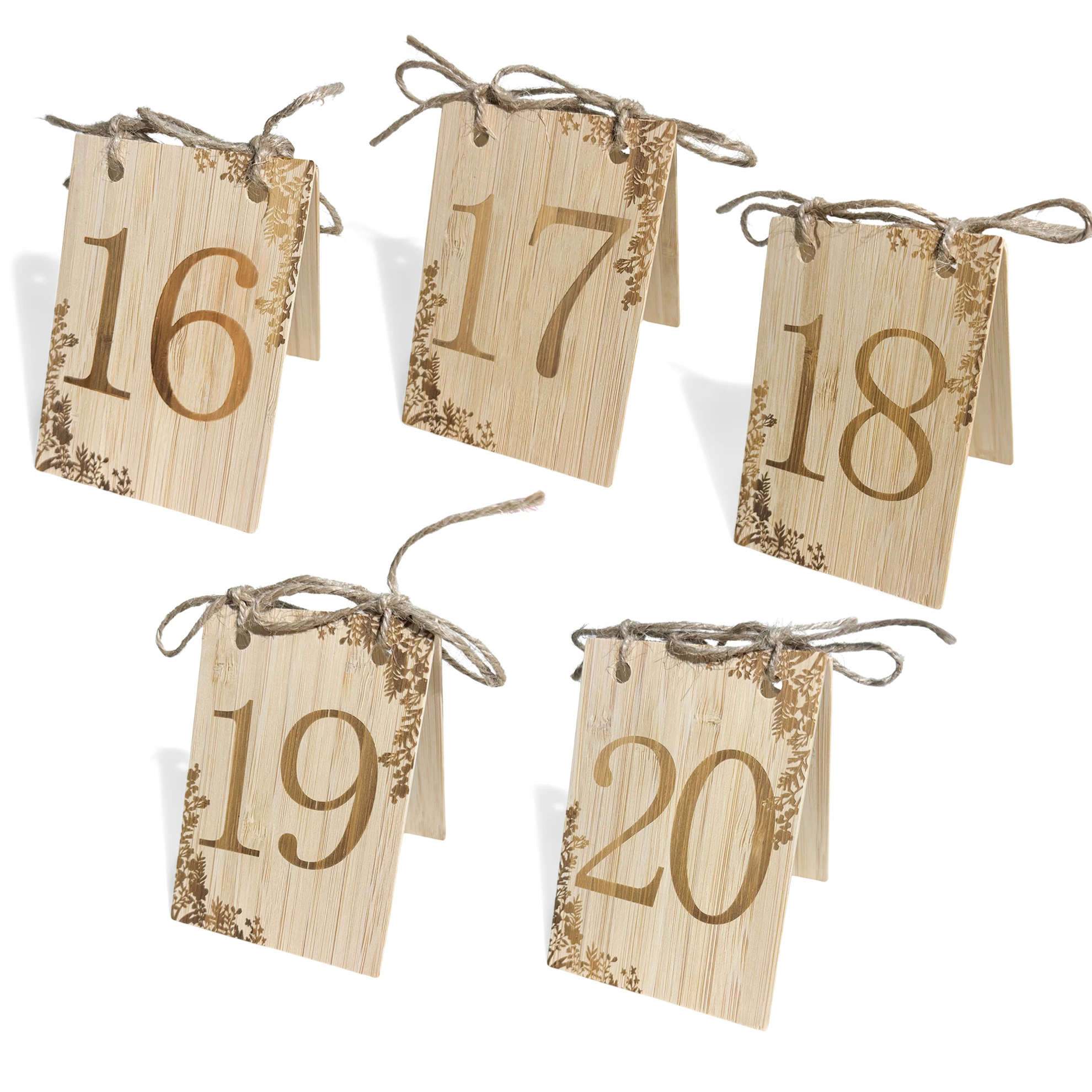 5-teiliges Hochzeitstischnummern-Set aus Holz, wiederverwendbare Sitztabelle, Tischnummernkarte, perfekt für Hochzeiten, Veranstaltungen oder Catering-Dekorationen – Detail 7