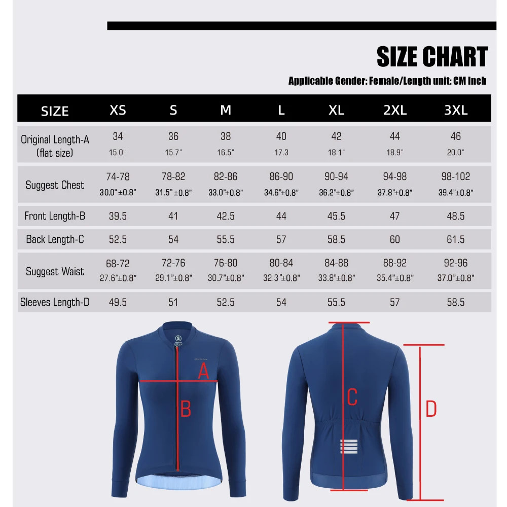 KEMALOCE Cycling Jersey Female Long Sleeve Autumn&Spring Pink&Purple&Blue Reflective Breathable High End Bicycle Bike Jersey