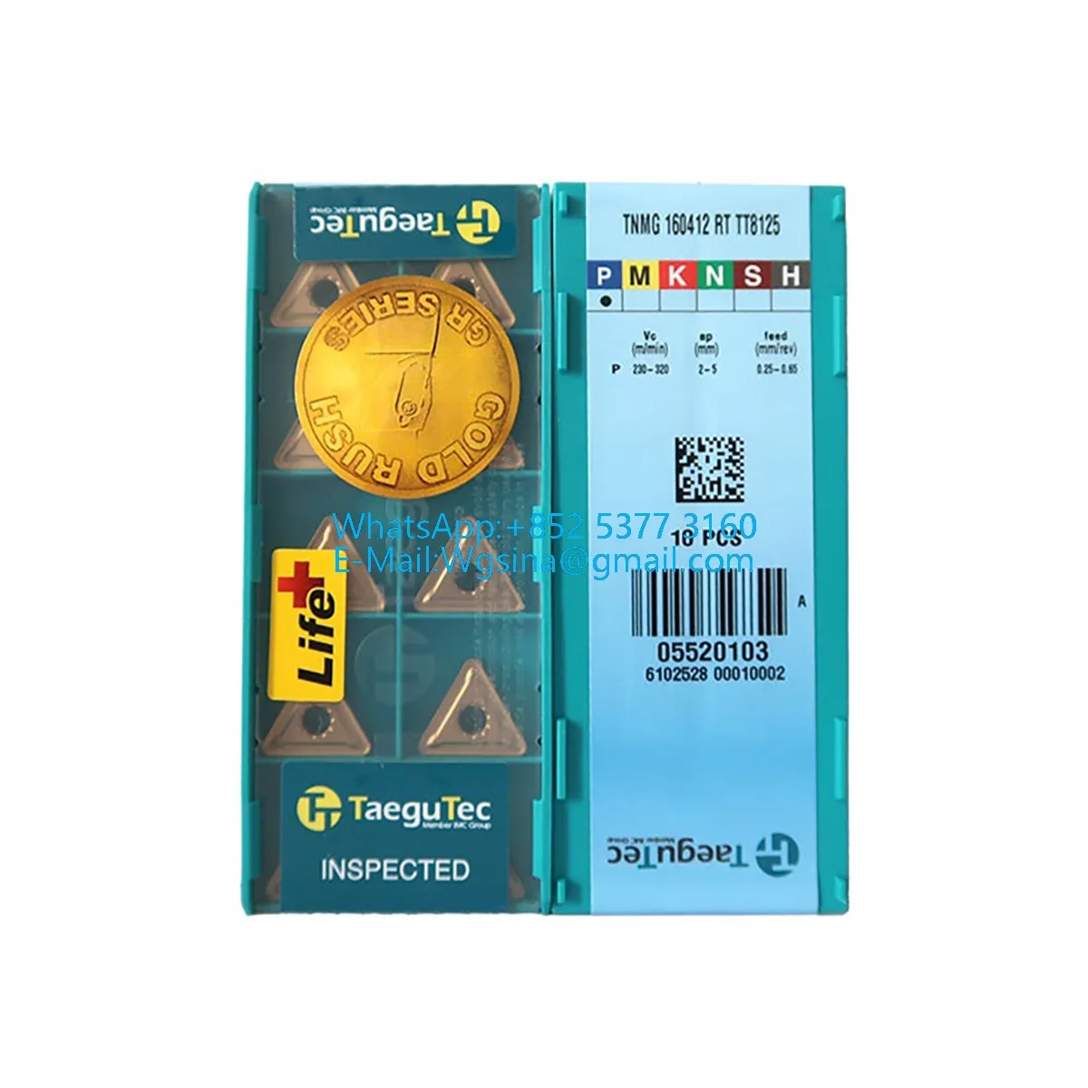 Pastilhas de Torneamento de Metal Duro TNMG TNMG16 TNMG160408R VF TNMG160408R FS TNMG160408 MT CT3000 100% Originais