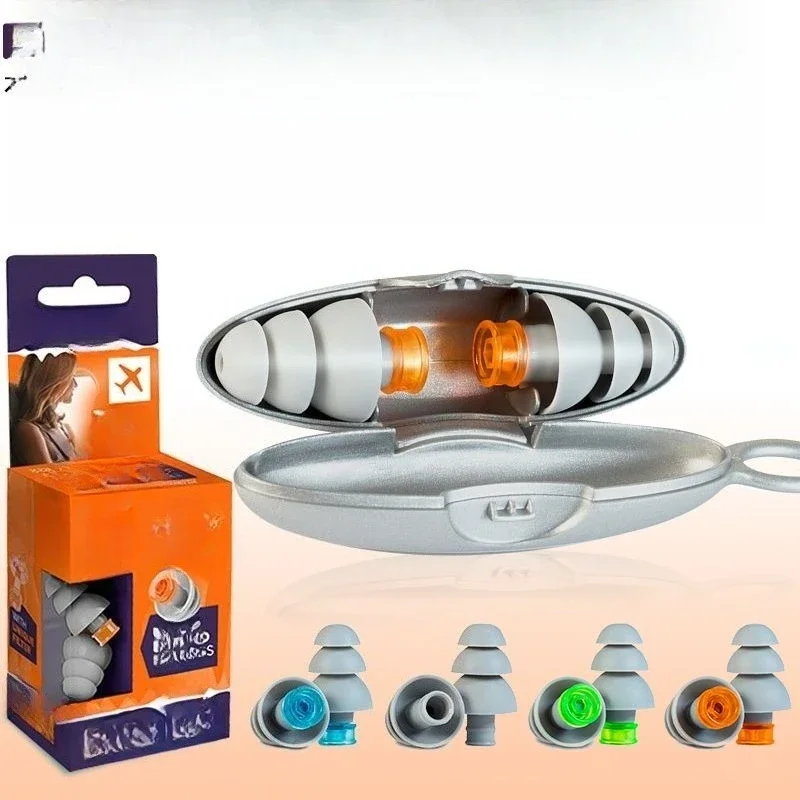 Professional flight anti-noise sound insulation earplugs aviation flight decompression earplugs travel by high-speed rail plane