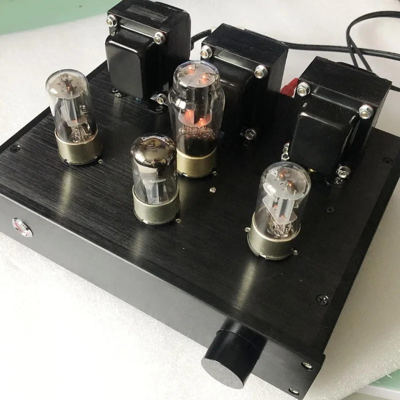 6N8P Tube Preamp Compatible 6SN7 Point-to-Point Wiring 2-Stage Custom HiFi Desktop Audio Amp