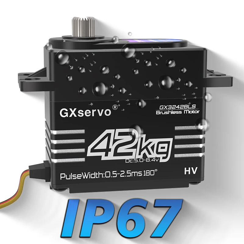 GXservo 42KG PWM Brushless Servos high voltage Metal Gear Digital Servo For 1/8 1/10 Scale RC Car Servos Motor