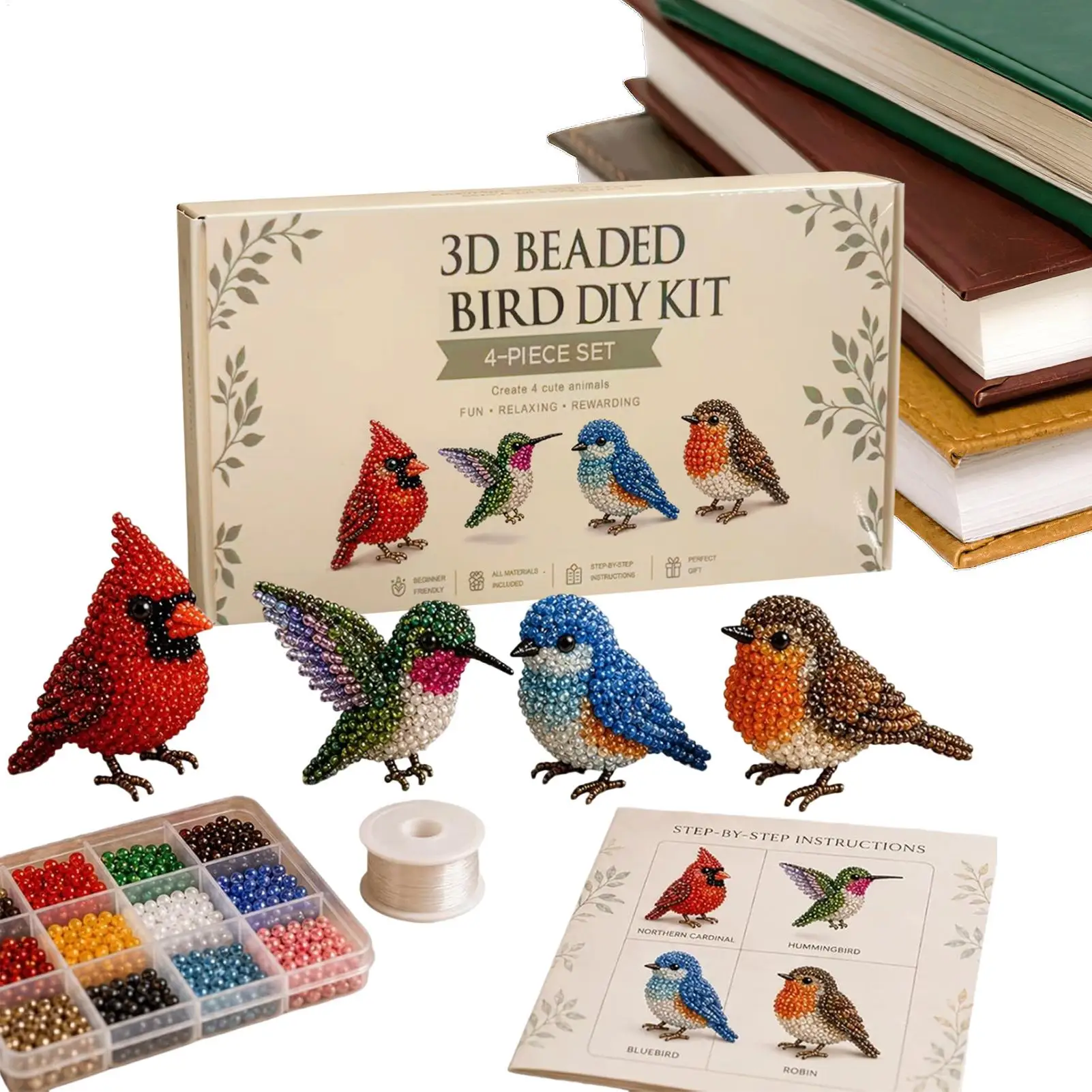 Jewelry Making 3D Beaded Animal Kit Handmade Beadwork Art Craft Set With Instructions Creative Jewelry Art Craft Kit Kids Gift