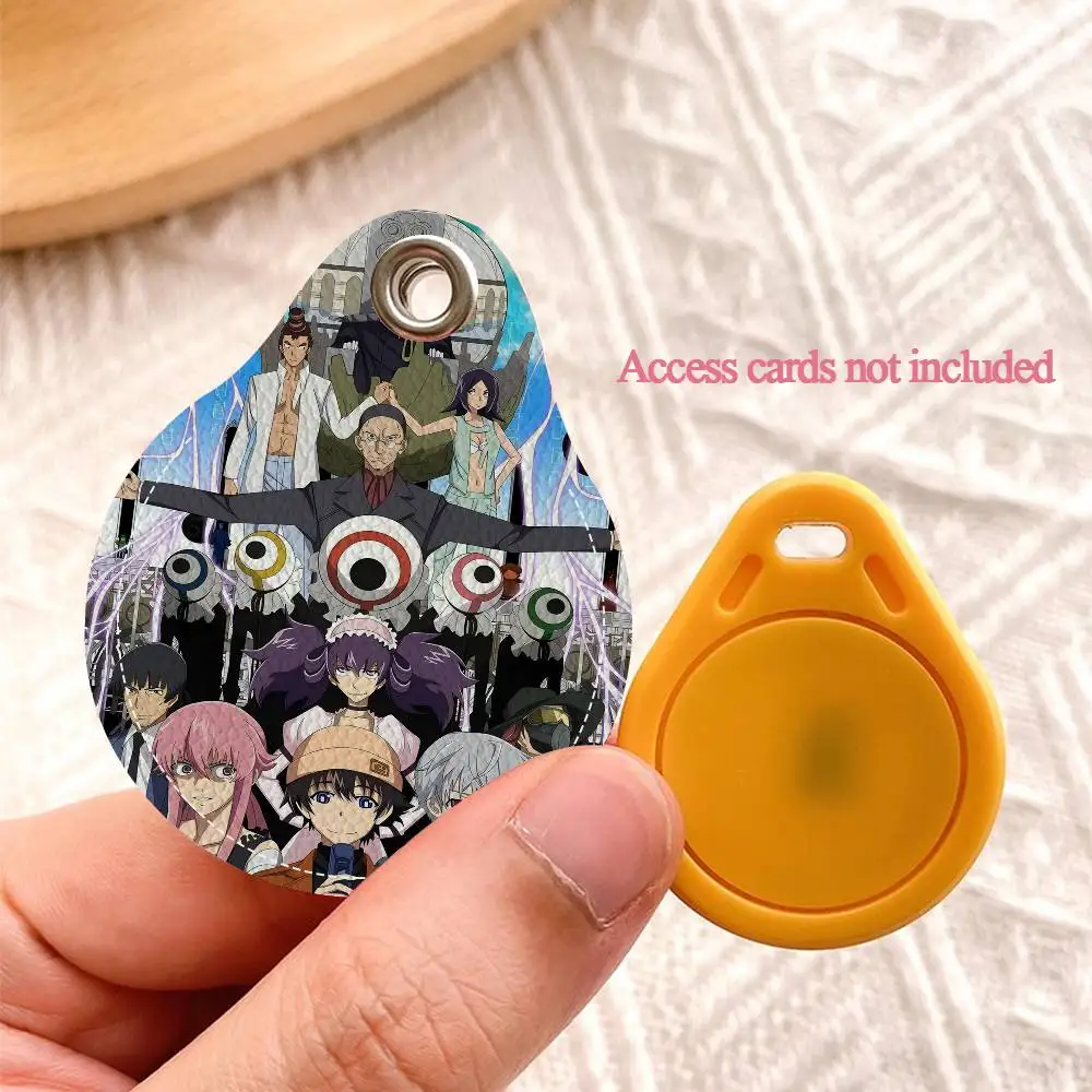 أنيمي الشكل ميراي نيكي المستقبل مذكرات الباب التحكم في الوصول المفاتيح فندق الأسرة الوصول مفاتيح الغطاء الواقي بطاقة الهوية الموجودة في قاعدة المفتاح #6