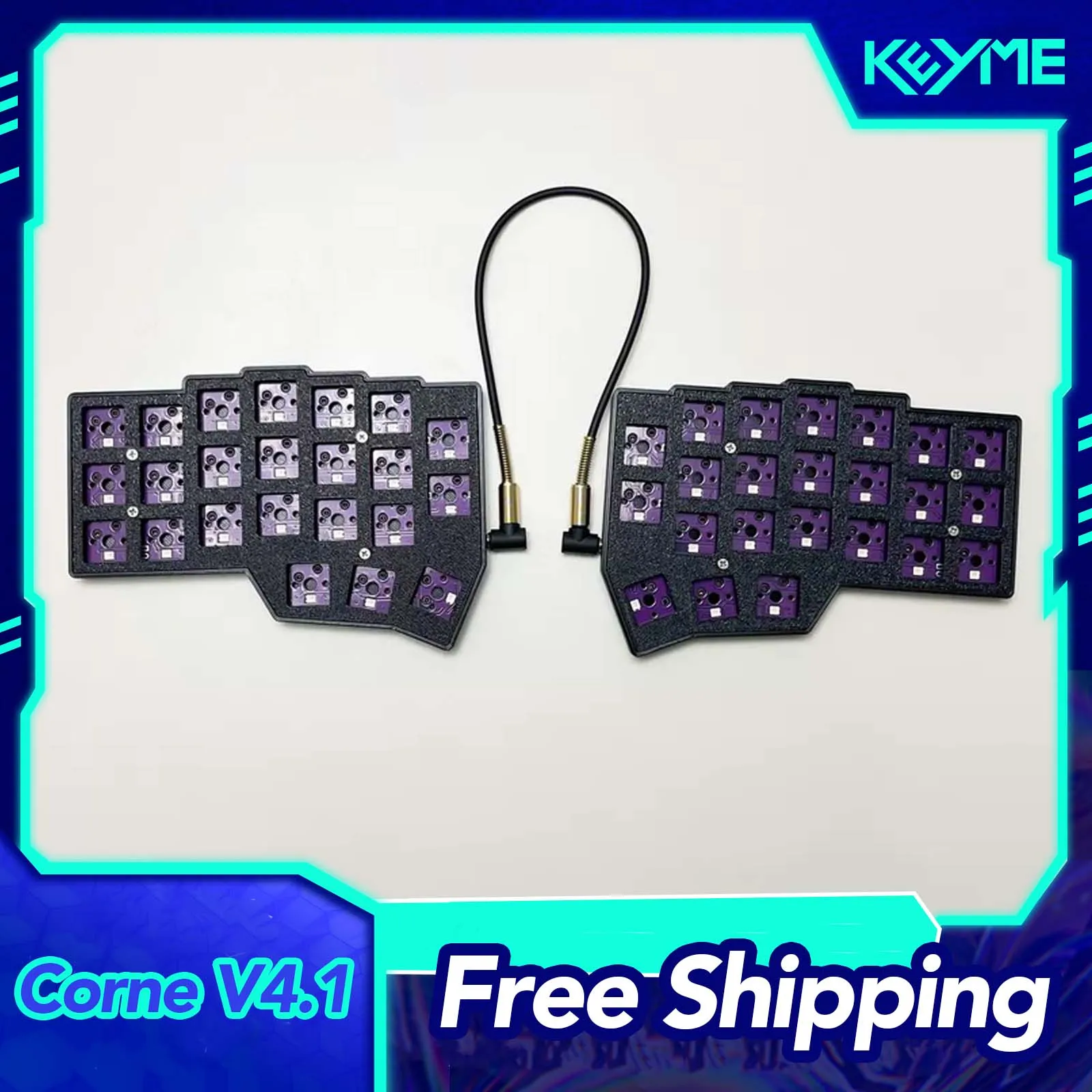 Corne V4.1 Wired Split Keyboard Kit Hot Swap RGB Support VIAL Corne Split Keyboards Customized PC Gamer Accessories Gifts