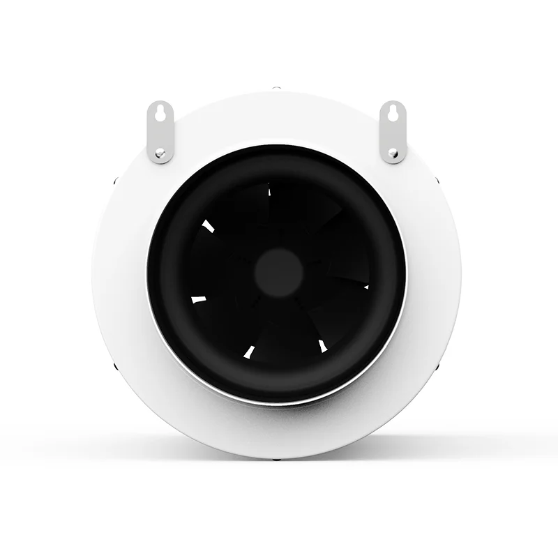 Silenced Hydroponics Ventilation Cooling 8 Inch EC Duct Exhaust Fan