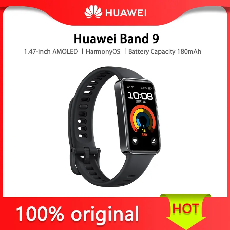 

Huawei Band 9, китайская версия, 1,47-дюймовый цветной экран AMOLED, стандартная версия/версия NFC