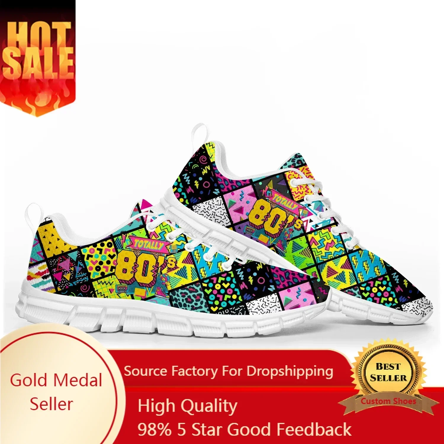 Funny Retro 80s 90s Icons Sports Shoes Mens Womens Teenager Kids Children Custom Sneakers Tailor-Made Shoe High Quality Couple