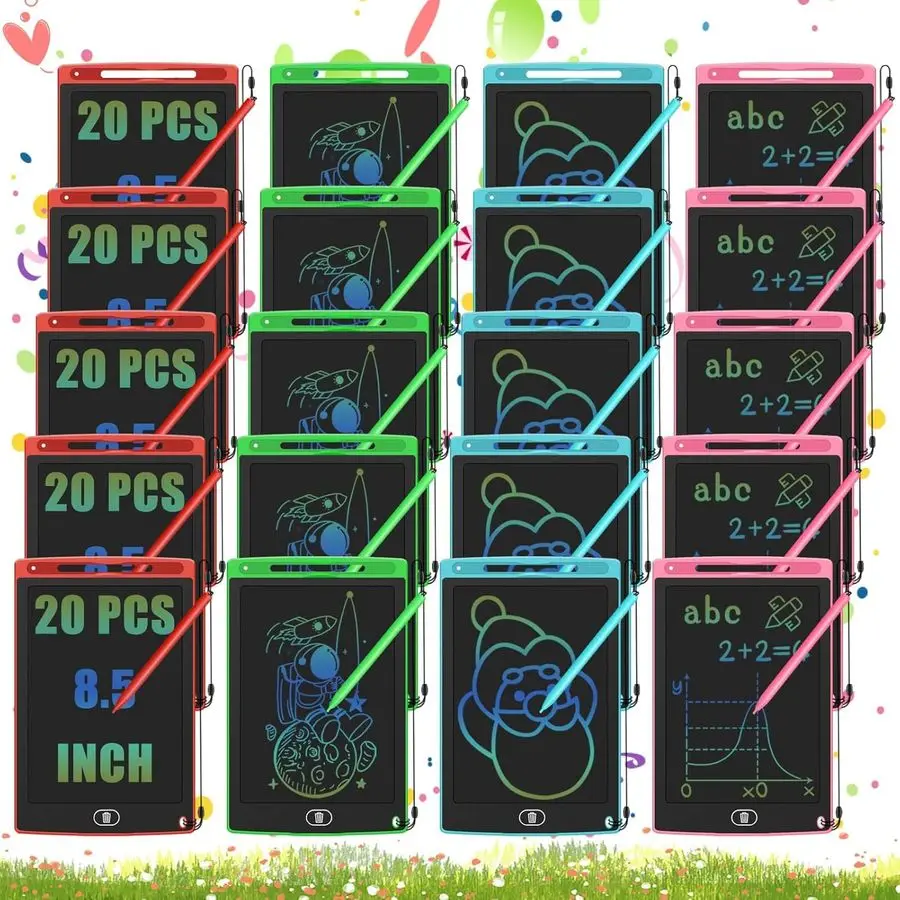 

PCS ЖК-планшет для письма для детей, доска для рисования 8,5, цветной экран, блокноты для рисования, многоразовый блокнот для рисования, обучающий образовательный блокнот