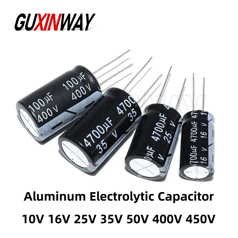 6,3 В 16 В 25 В 35 В 50 В 400 В 450 В DIP алюминиевый электролитический конденсатор 100 мкФ 220 мкФ 330 мкФ 470 мкФ 680 мкФ 1000 мкФ 10 мкФ 22 мкФ 47 мкФ