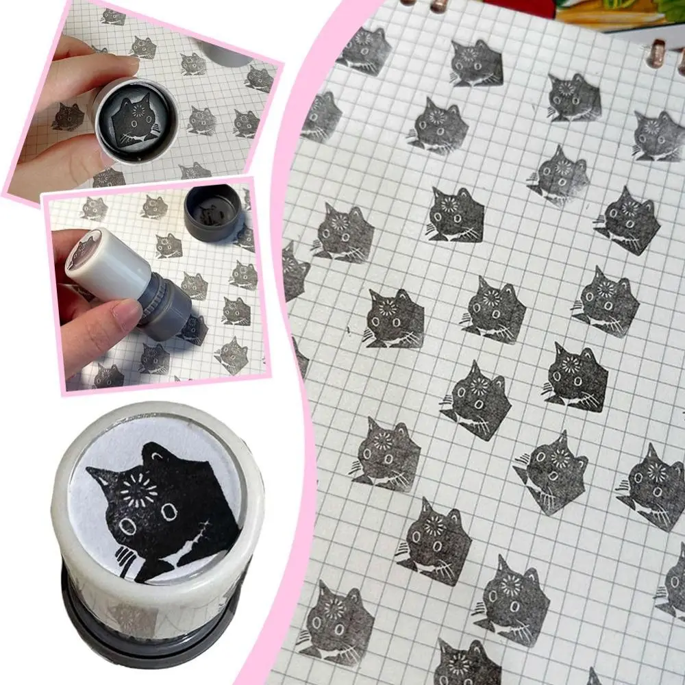 

New Cute Funny Kitten Seal Creative Expression Cartoon DIY Hand Account Decoration Seal Portable Kitten Seal Hand Account DIY