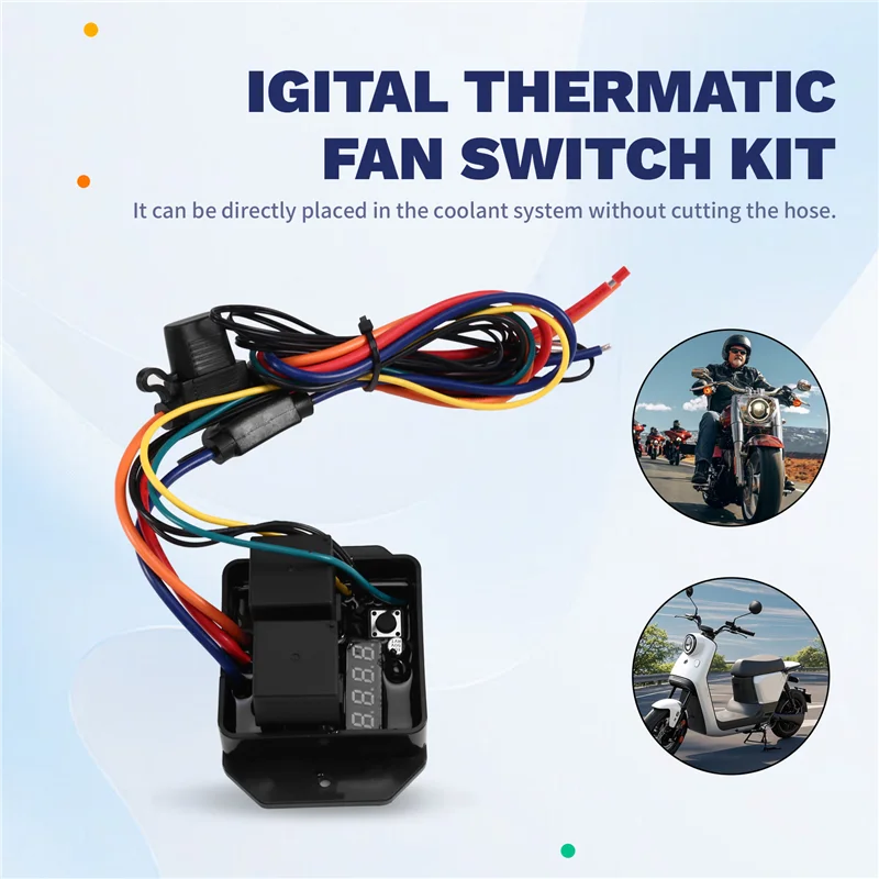 

Комплект цифрового электрического терматического вентилятора, регулируемый диапазон температуры 0444, переключатель контроллера цифровых вентиляторов радиатора