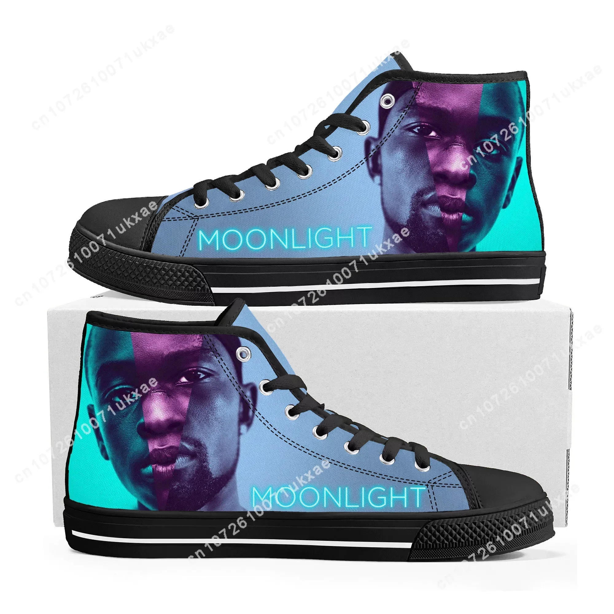 Moonlight Movie High Top Sneakers Mens Womens Teenager High Quality Canvas Sneaker couple Shoe Casual Custom Made Shoes