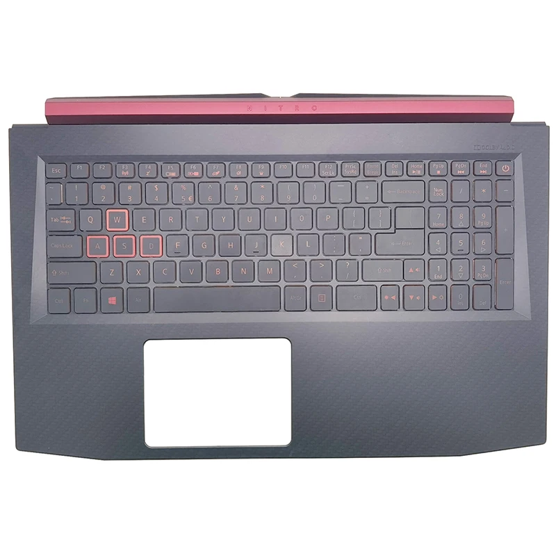 Imagem -02 - Teclado Backlight Tampa Superior Palm Rest Case Apto para Acer Nitro An51553 51 N16c7 N17c1 6bq3zn2.001 Laptop