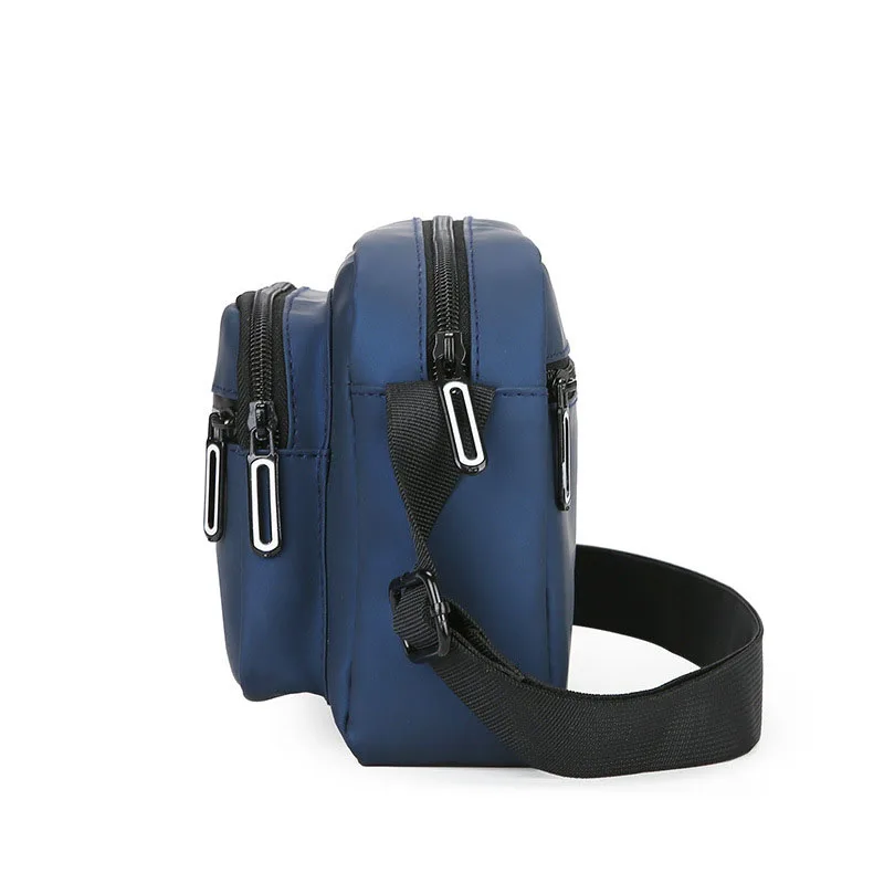 Bolso de hombro para hombre, bolsa de gran capacidad, portátil, con cremallera, multicapa, impermeable, bandolera de verano