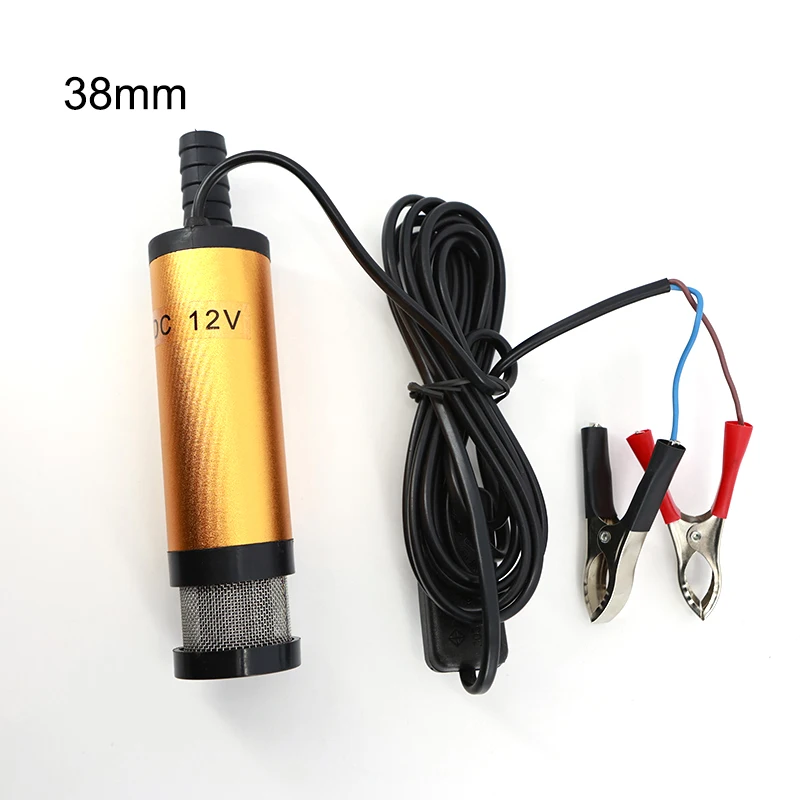 DC mini 12V Car Oil Change Fuel Pump 12L Electric Diesel Water Pumping Tools For Boat Marine Trailer Truck crocodile clip 38mm U