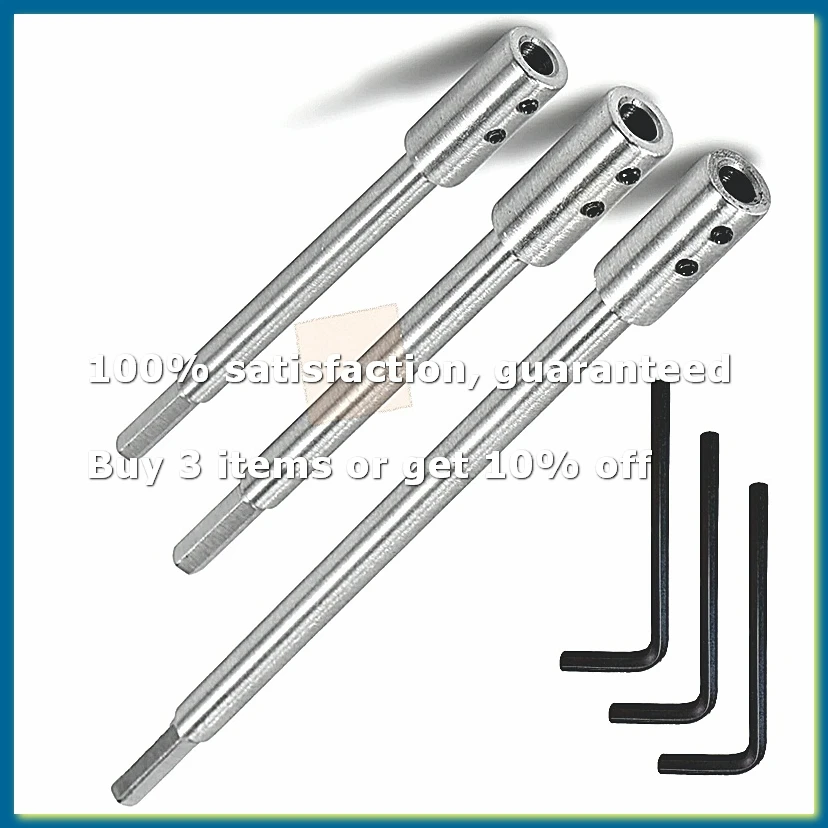 ●Forstner Bit Extension for 3/8Inch Round Shank, High-Carbon Steel Wood Spade Drill Bit Extender 3PCS