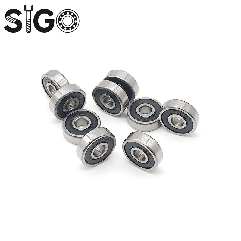 10PCS S623RS 3X10X4mm Stainless Steel Anti-rust  Bearings ABEC-7 Ball Bearings 623RS Black Seal