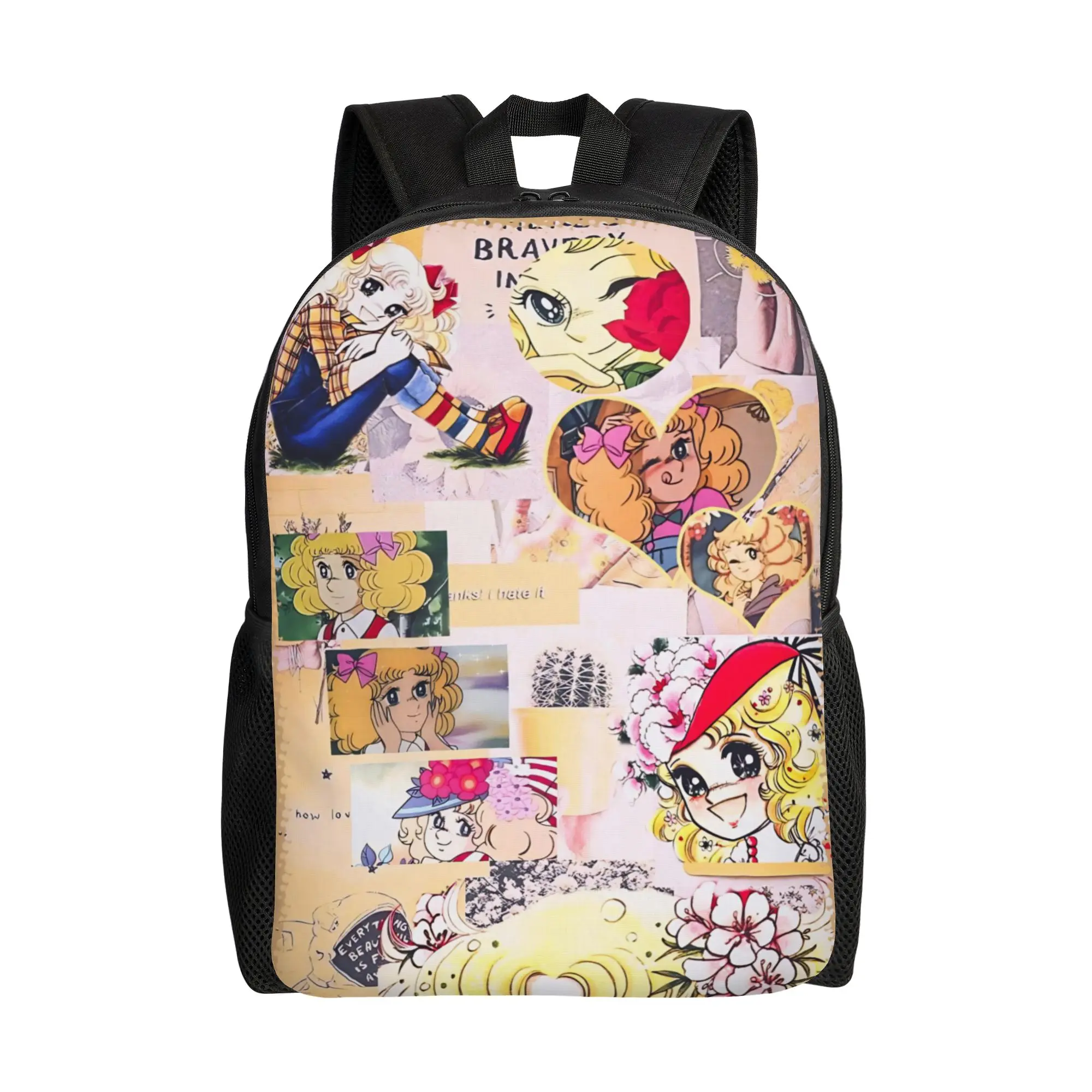

Японский классический рюкзак Candy Candy для девочек, спортивный, студенческий, для работы, в стиле аниме и манги, повседневный рюкзак для мужчин и женщин, сумка через плечо для колледжа