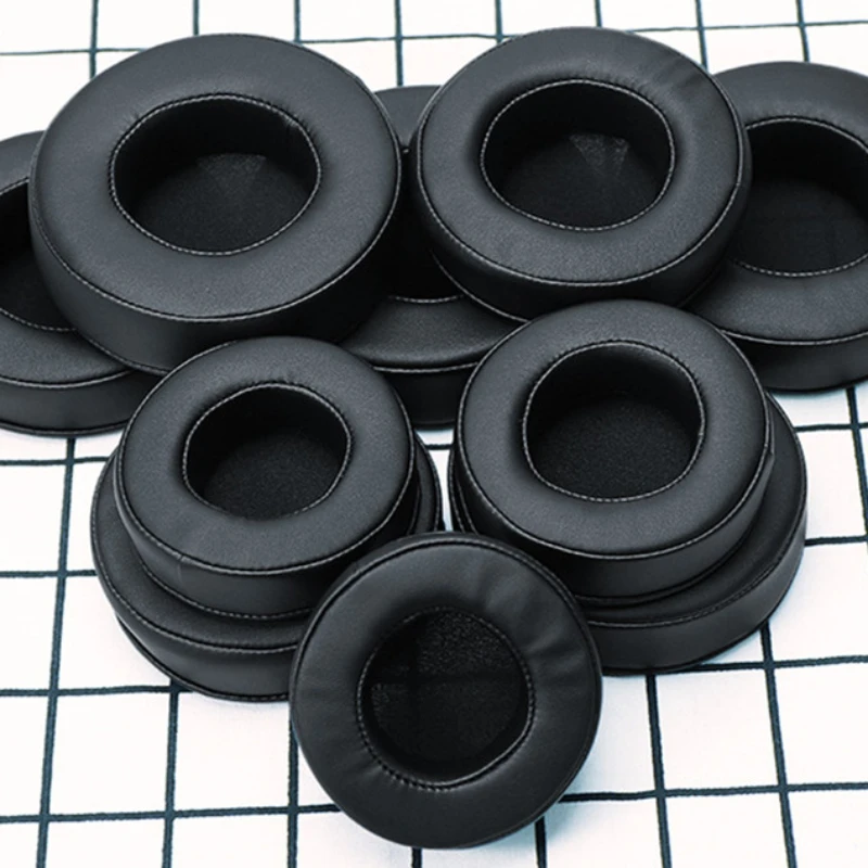Almohadillas redondas de repuesto para auriculares, almohadillas para los oídos, 60MM, 65MM, 70MM, 75MM, 80MM, 85MM, 90MM, 95MM, 100MM, 105MM, 110MM, 1 par