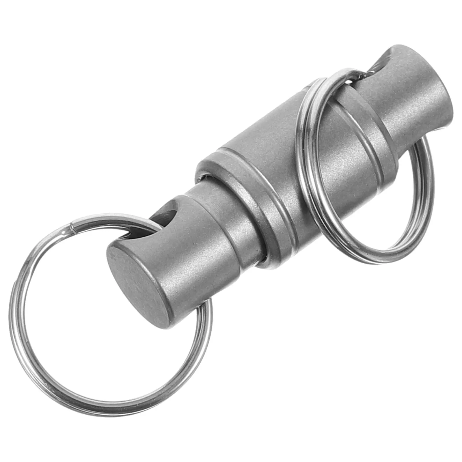 

1pcs Keychains Tool Ring Small Silver Quick Release Heavy Duty Carabiner Split Detachable Universal Rotatable Metal Double End