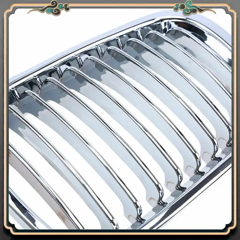 

M45K-2X Chrome Front Hood Kidney Grille Grill For BMW 1998-2001 E46 320I 323I 325I 328I 330I 4-Door Sedan
