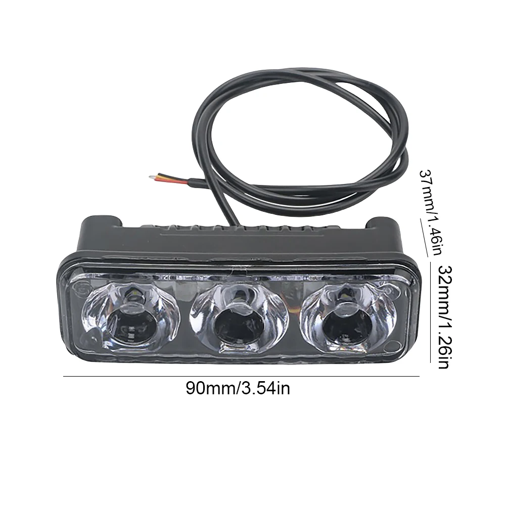 Luz de circulación diurna impermeable para coche, luz de trabajo automática, 3LED, 12V, luz de advertencia para coche, SUV, sedán, vehículo de automóvil