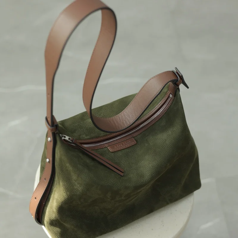 

Сумки-хобо из натуральной кожи большой емкости для женщин, роскошная мягкая сумка на молнии, регулируемый плечевой ремень