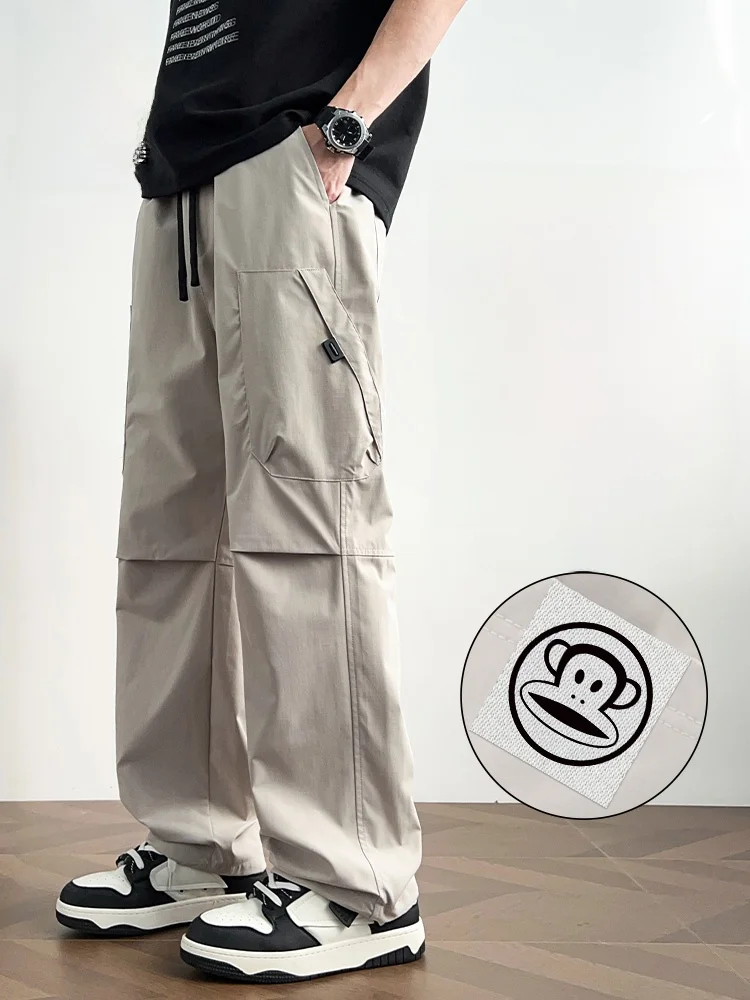 

Мужские повседневные брюки Paul Frank American Style: свободные, широкие, прямые, рабочие, осенняя новинка, свободный крой