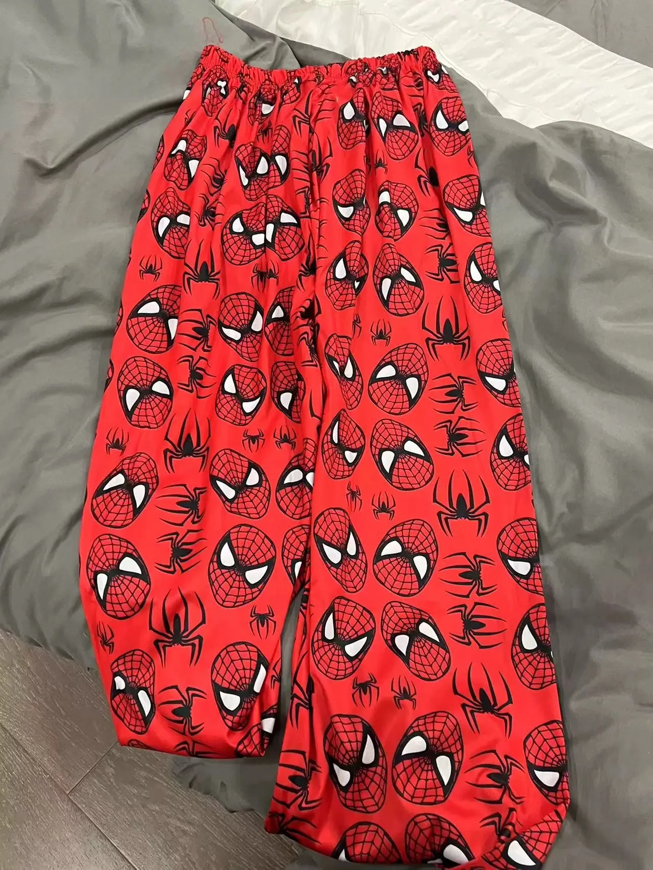 2025 New Hello Kitty Spider-man Cotton Loose Ladies Pajama Pants Trousers Women Men Cartoon Sleep Bottoms Lounge Wear Girl Gift