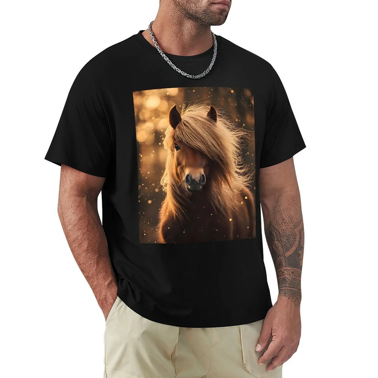 

Mystical Grace: Shetland Pony in Splendor T-Shirt funny meme t-shirts anime figures mens graphic t-shirts funny