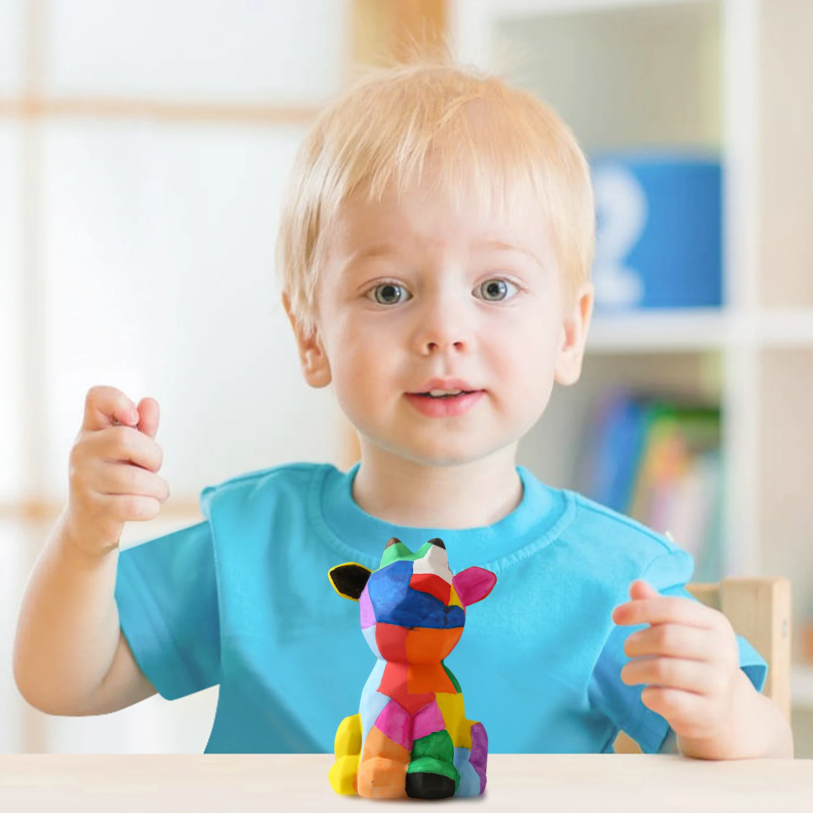 1 مجموعة 1 مجموعة Diy بها بنفسك خربش الغزلان ليلة ضوء هندسية طقم الطلاء غرفة نوم مكتب ديكور Led الجدول مصباح للبالغين الفن الحرفية هدية #1