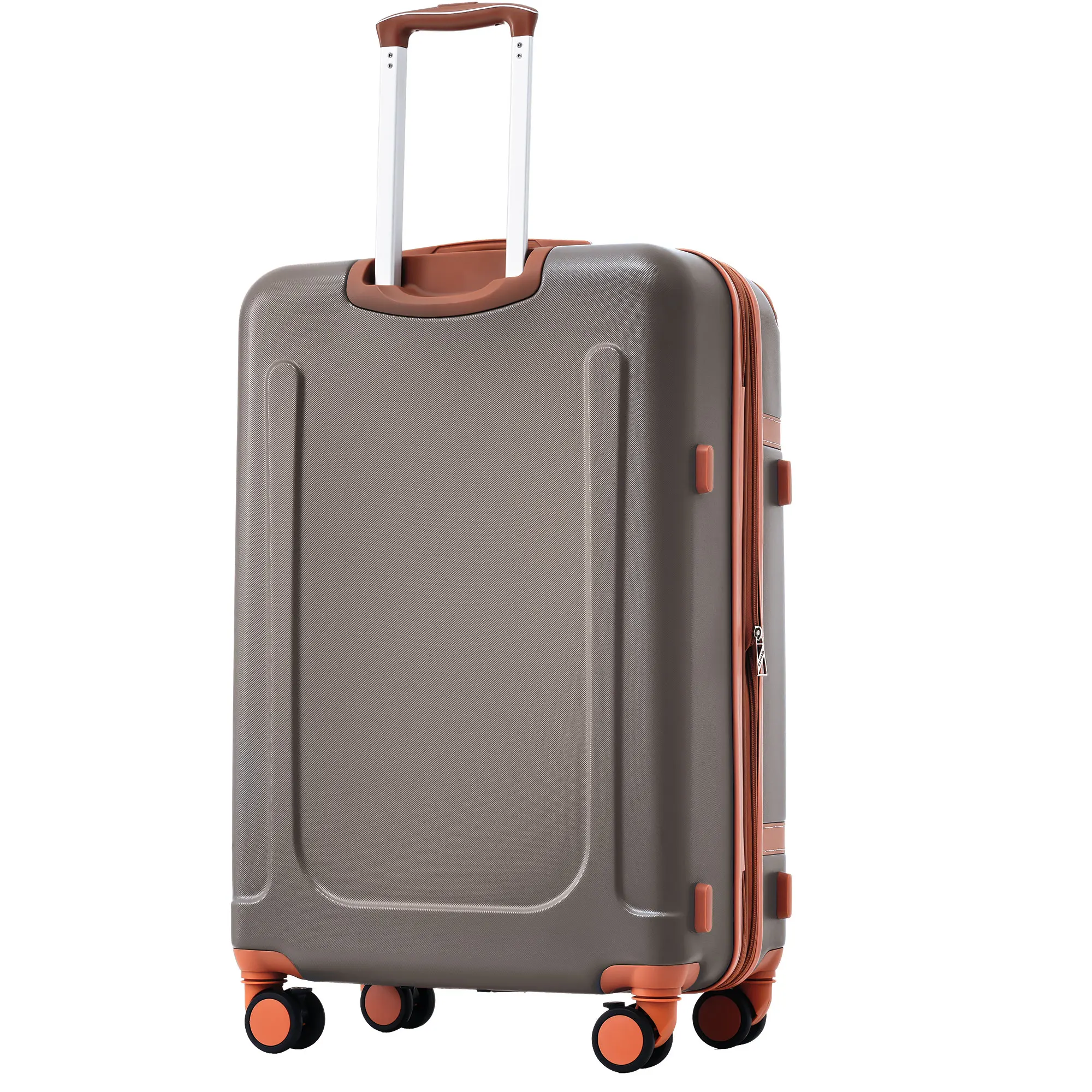 4-hand luggage ABS material TSA custom lock 66*44*26.5 Brown hardshell case trolley case suitcase