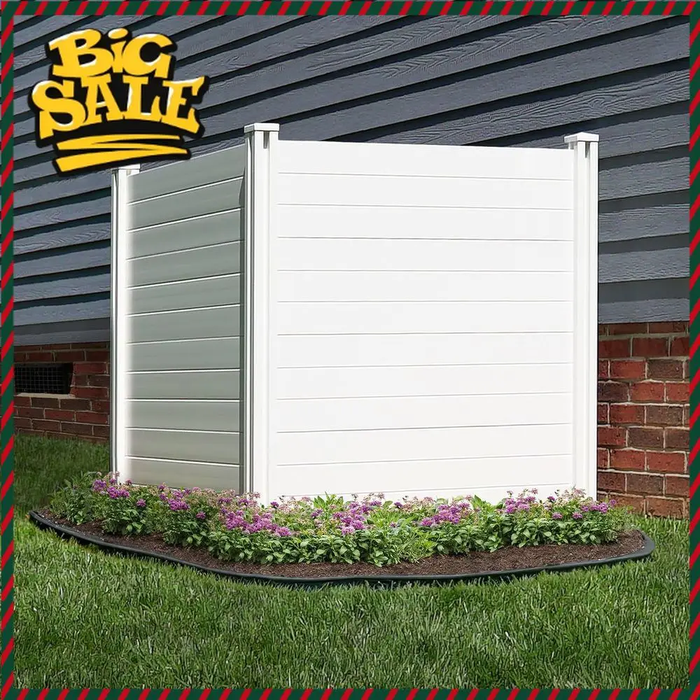 

Бестселлер: Белые виниловые панели для обеспечения конфиденциальности, уличные ограждения для кондиционеров, мусорных баков, оборудования для бассейнов, комплект из 2 панелей