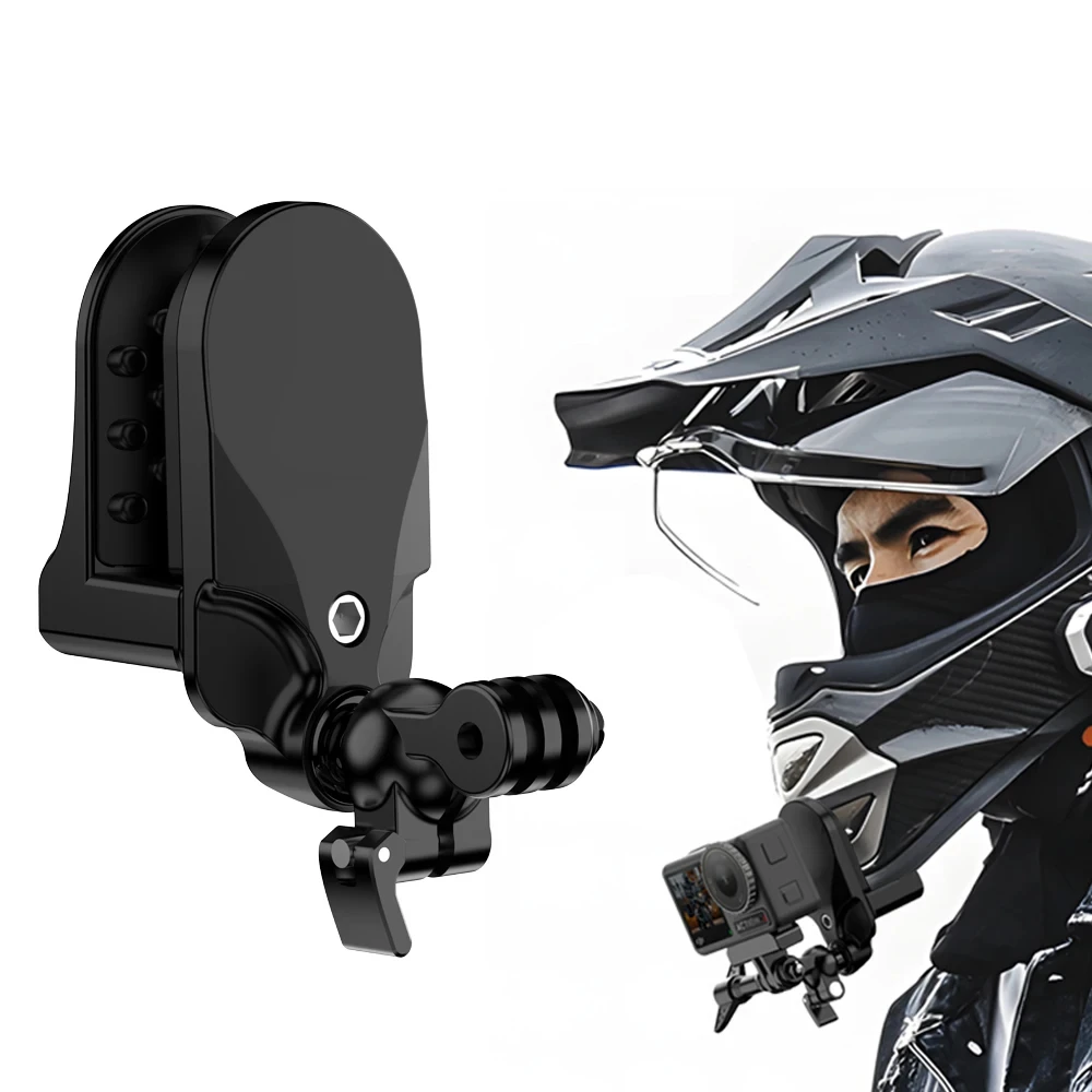 

Motorcycle Helmet Strap Chin Stand Mount for GoPro Hero 12 11 10 9 Full Face Holder Clip for Yi DJI Action Camera Accessories