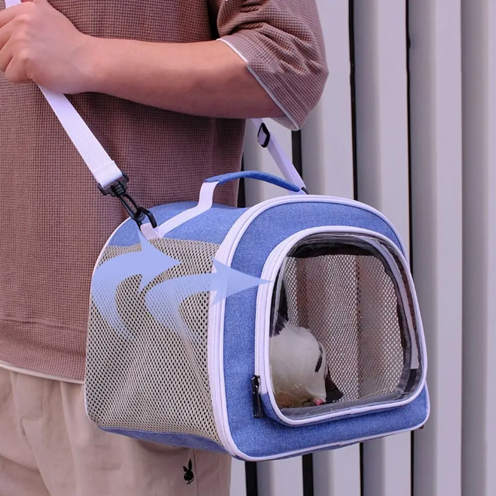 Heimtierbedarf, atmungsaktiv, für kleine Haustiere, Umhängetasche, leicht, Haustier-Handtasche, Oxford, transparent, Haustier-Tragetasche für den Außenbereich