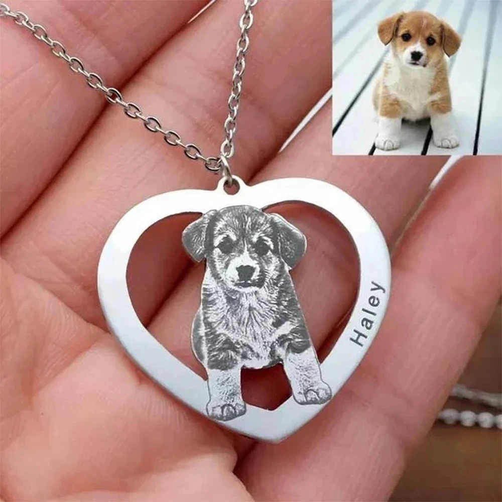 VIP Personalized Photo Customized Keychain Dog Pet Keychain Stainless Steel Keyring Family Photos Keychain Picture Keychain