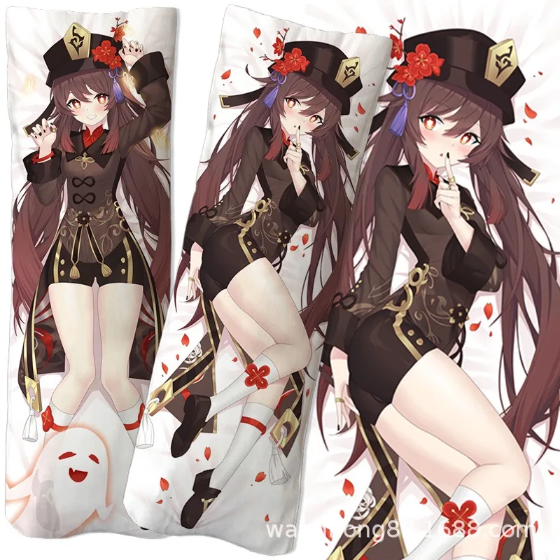 

Genshin Impact Hu Tao - Double-sided Print Hugging Body Pillow Case Long Cushion Cover Holiday Birthday Gifts